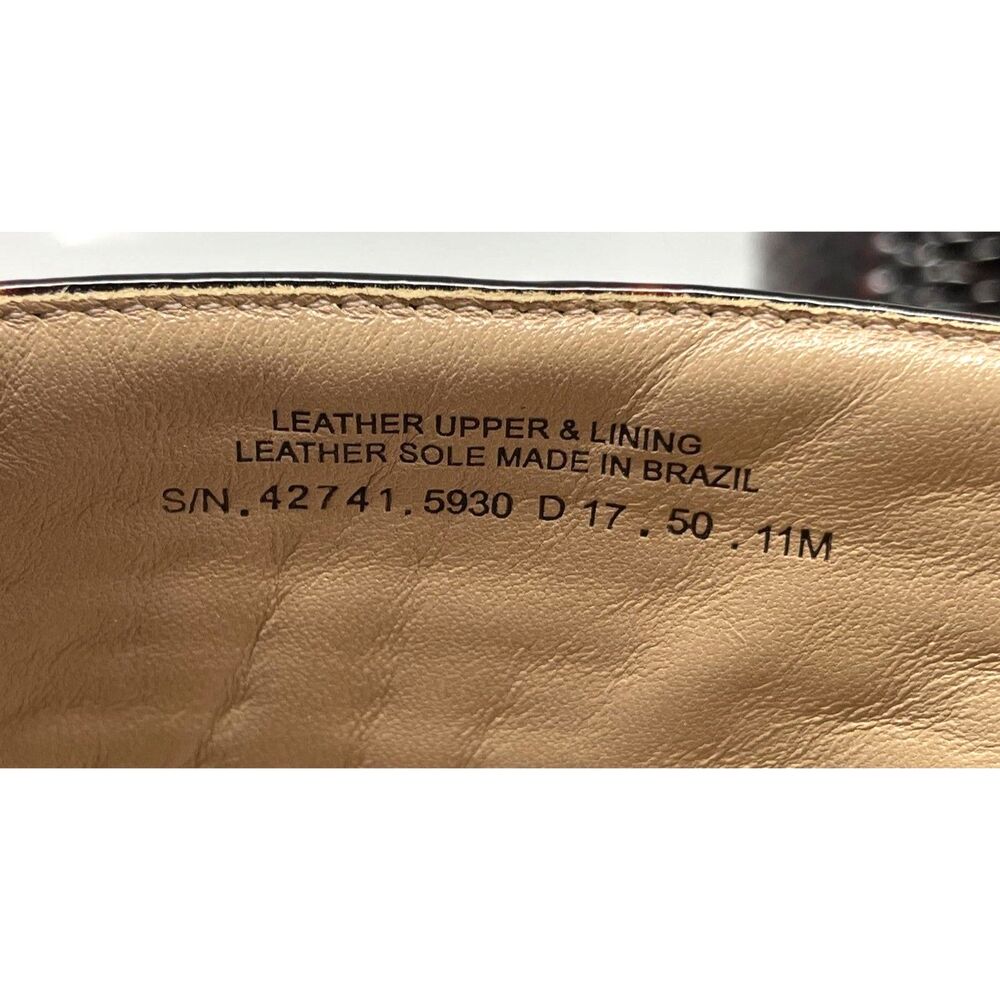 Tory Burch Brida Tortoiseshell Patent Leather Strappy Mule Heels Size 11M - Picture 10 of 10